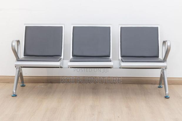 Office Bench : 3-Link Heavy-Duty Padded Office Waiting Bench - thumbnail 7