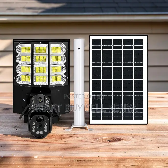 4g Colored Night Vision Solar Camera With Security Solar Street Light