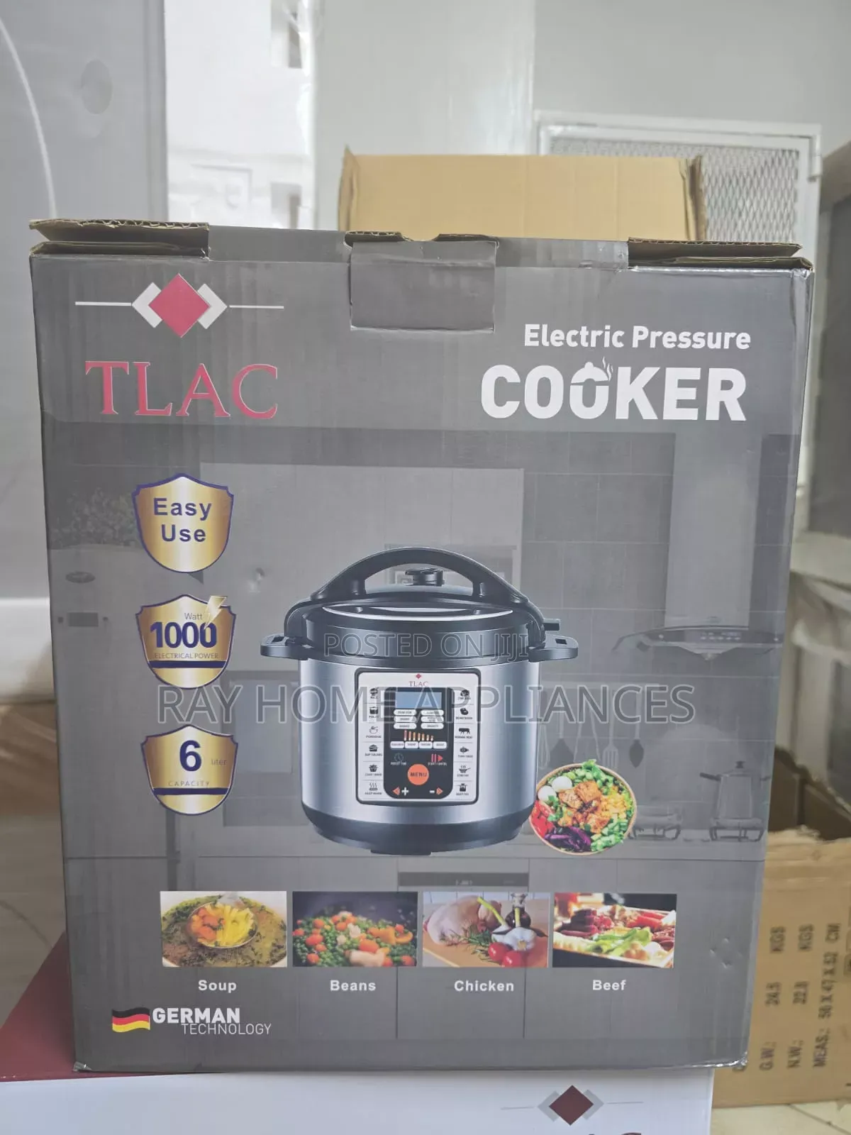 6 Litres Tlac Electric Pressure Cooker 1000w, Digital Panel,