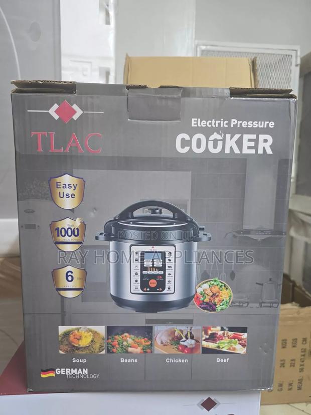 6 Litres Tlac Electric Pressure Cooker 1000w, Digital Panel,