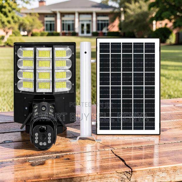 4g Flashing Alarm Lights Solar Camera With Security Solar Street Light