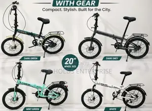 Foldable Size 20" Bicycle With Gear Shift - Colors As In The Picture