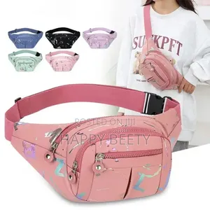 *Water Proof Waist Bags Lightweight Korean-Style Cross Body Bag