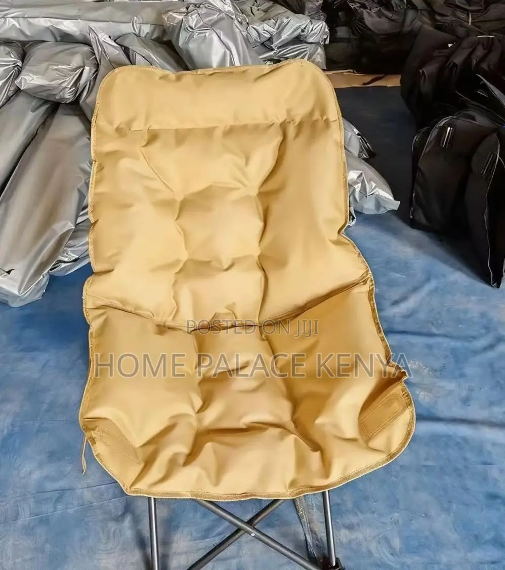 Camping Chair: Outdoor Foldable Moon Chair With Stainless Steel Frame