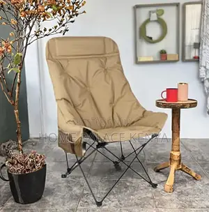 Camping Chair: Outdoor Foldable Moon Chair With Stainless Steel Frame