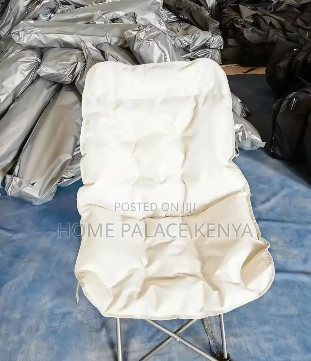 Camping Chair: Outdoor Foldable Moon Chair With Stainless Steel Frame