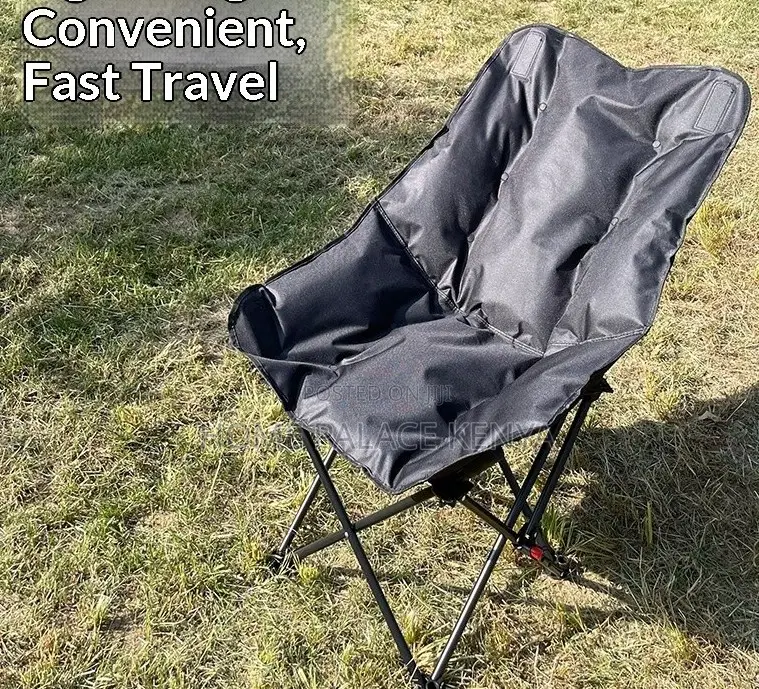 Camping Chair: Outdoor Foldable Moon Chair With Stainless Steel Frame