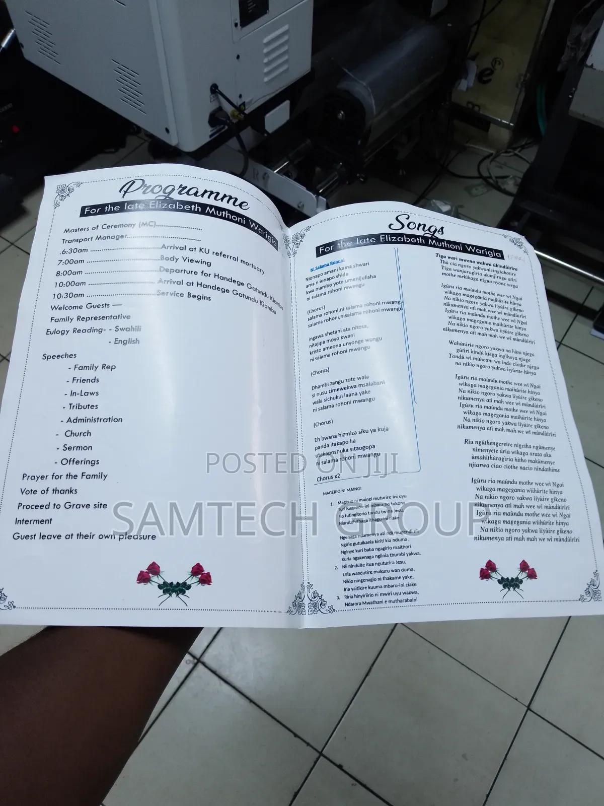 Eulogy Printing at Its Best