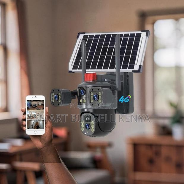 Quick Wake Up 20mp Ultra Hd 4g PTZ Triple Lens Solar Camera