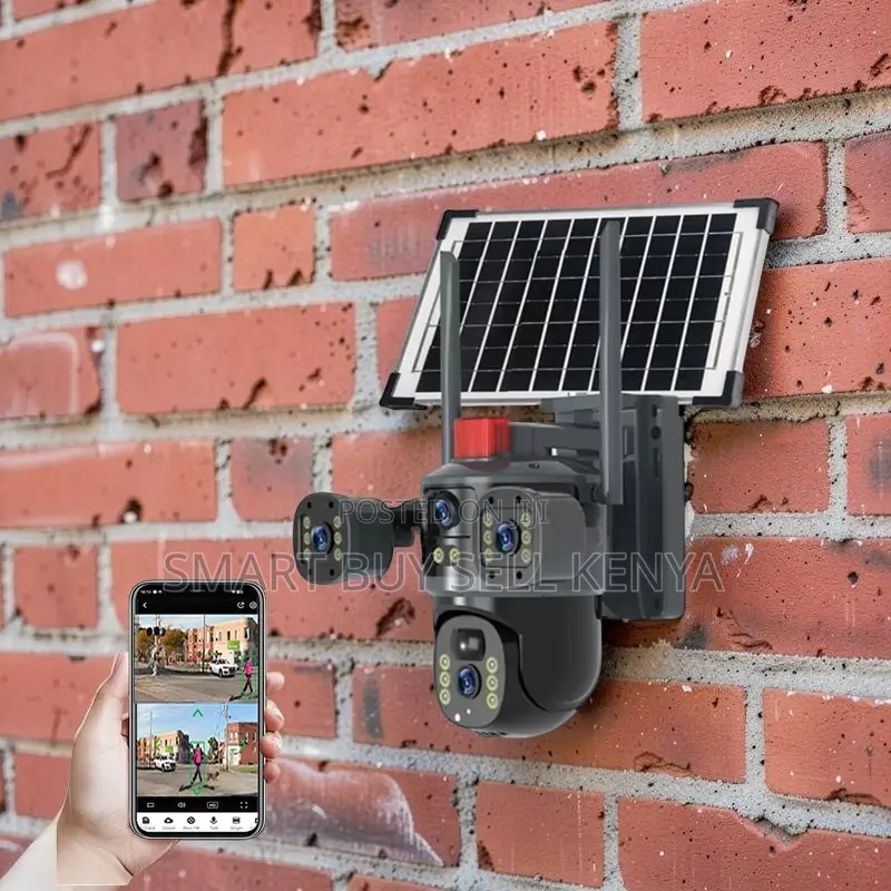 Pir Sensor 20mp Ultra Hd 4g PTZ Triple Lens Solar Security Camera