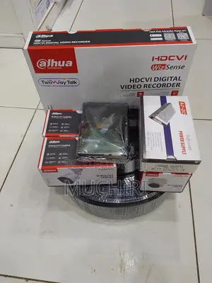 Complete 4 Cameras Dahua 4channel CCTV Full Package Kits