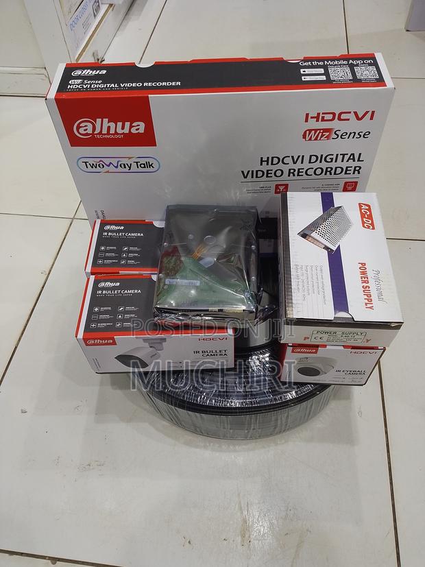 Complete 4 Cameras Dahua 4channel CCTV Full Package Kits