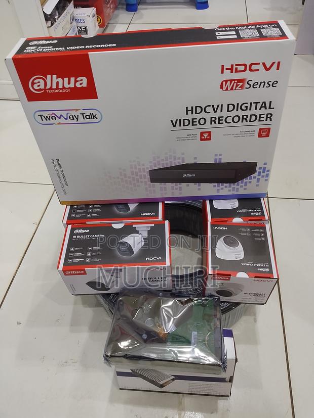 Complete 4 Cameras Dahua 4channel CCTV Full Package 1080p Camera