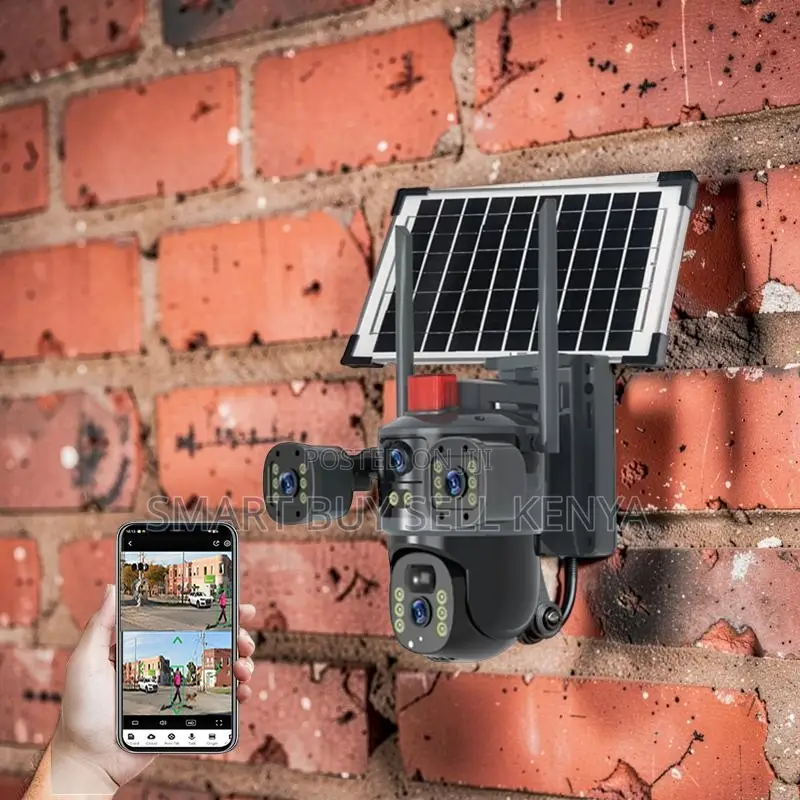 Live View Video Streaming 20mp Hd 4g PTZ Triple Lens Solar Camera