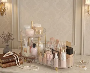 Rotating Makeup Organizer 2-Tier 360° Rotating Organizer Storage
