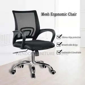 Office Chairs; Mesh Clerical Fabric Quality Chair With Armrest