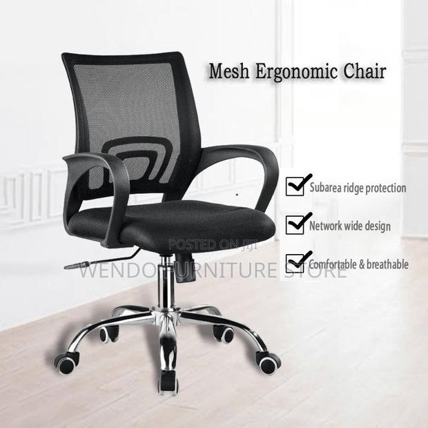 Office Chairs; Mesh Clerical Fabric Quality Chair With Armrest - thumbnail 3