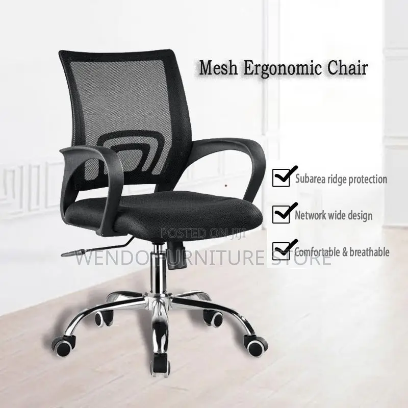 Office Chairs; Mesh Clerical Fabric Quality Chair With Armrest