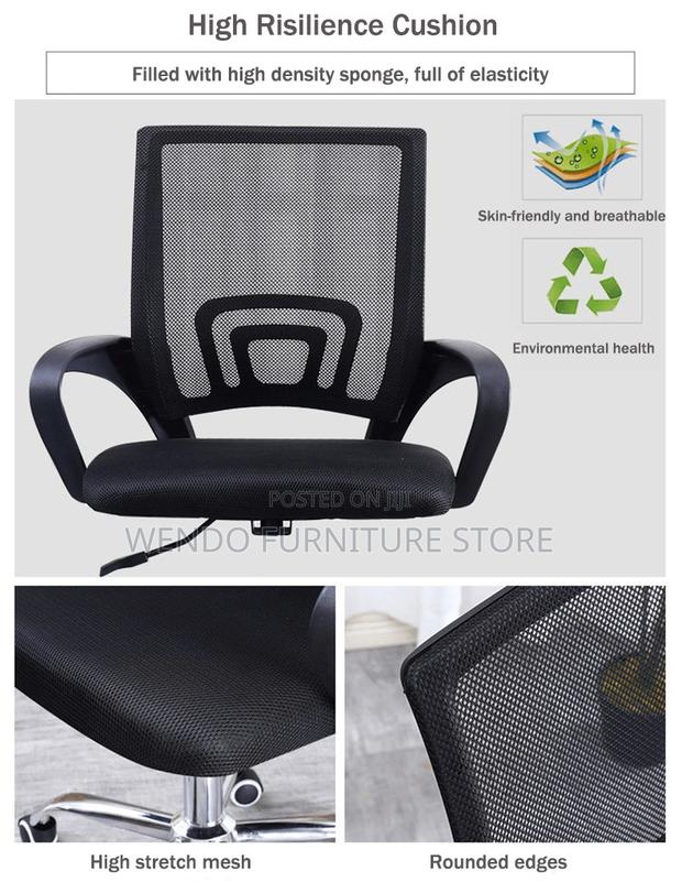 Office Chairs; Mesh Clerical Fabric Quality Chair With Armrest - thumbnail 5