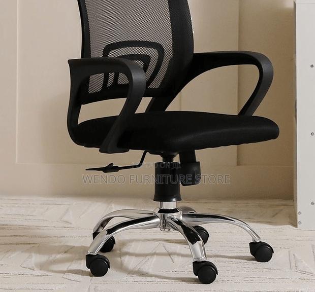 Office Chairs; Mesh Clerical Fabric Quality Chair With Armrest - thumbnail 7