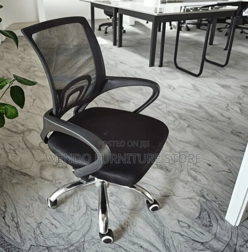 Office Chairs; Mesh Clerical Fabric Quality Chair With Armrest