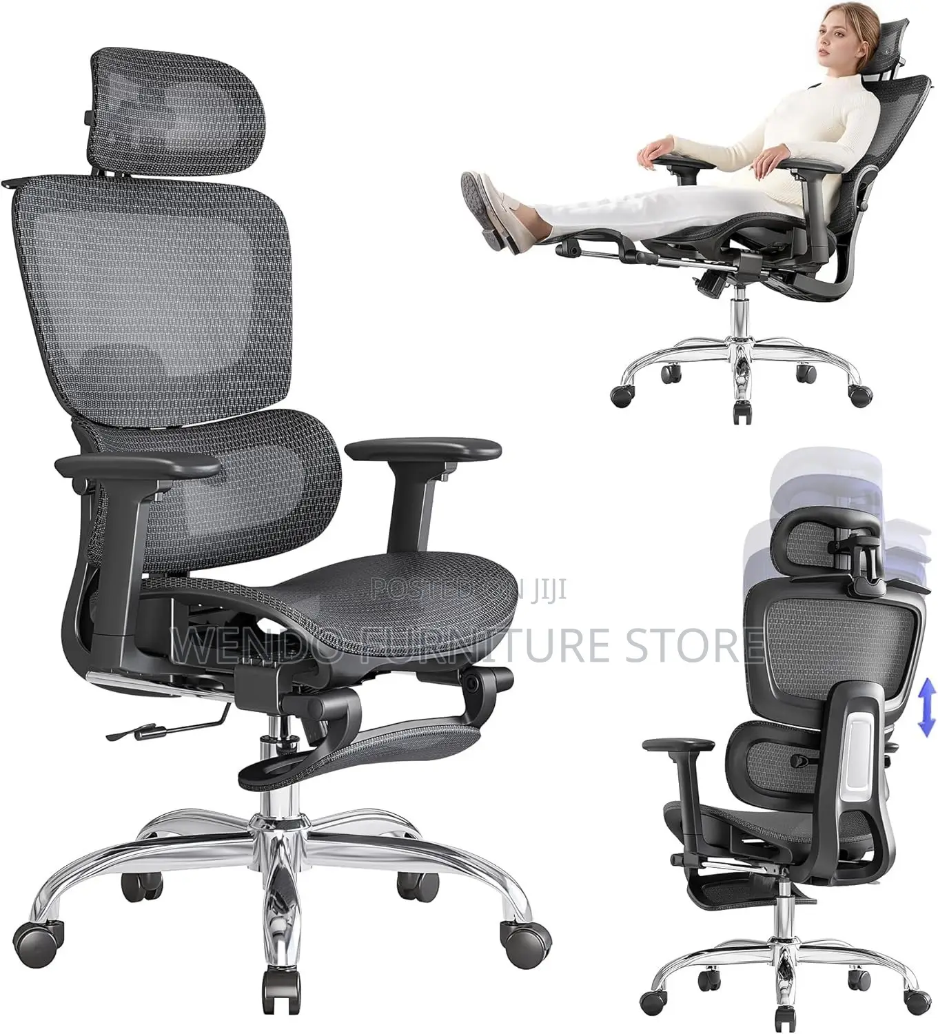 Office Chairs; Executive Orthopedic Recliners Chair With Footrest