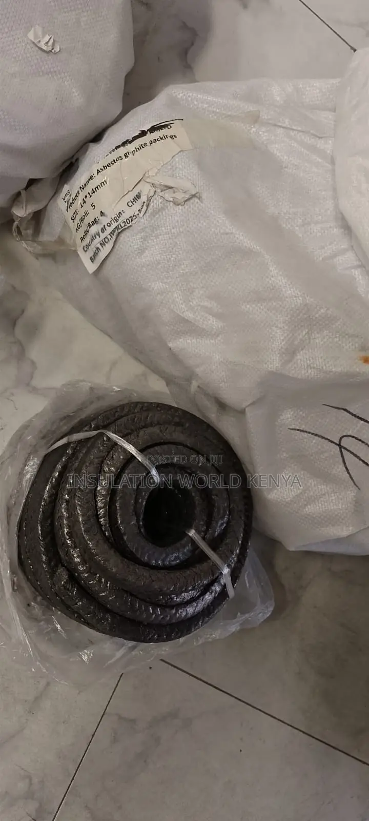 Asbestos Graphite Square Rope 14mm