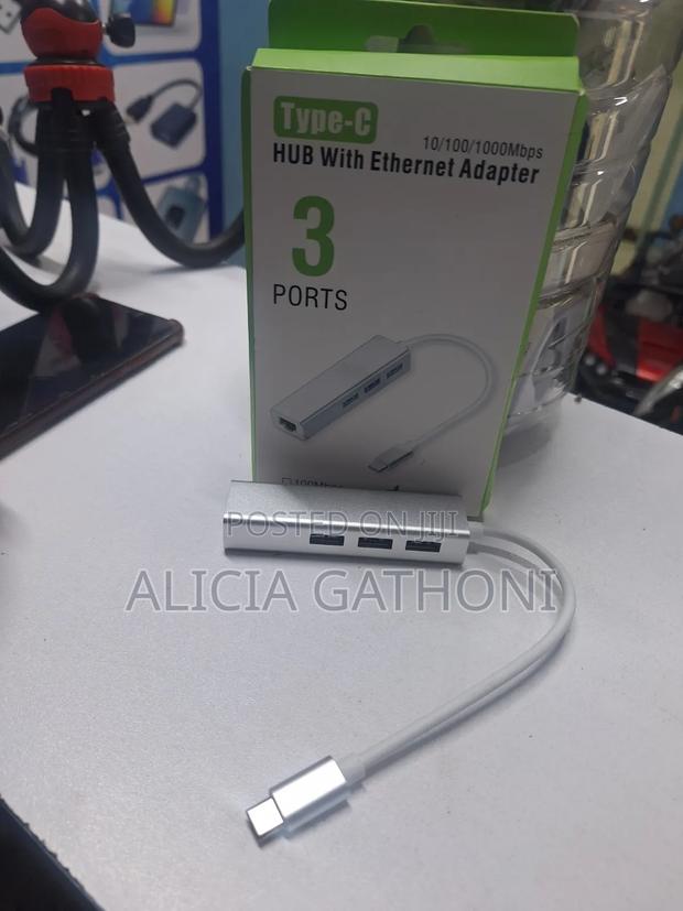 Usb C/Typec With Ethernet +3usb Hub