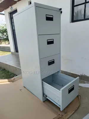 Office Cabinet; Four Lockers Gray Executive Home Office Files Cabinet