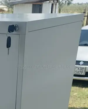 Office Cabinet; Four Lockers Gray Executive Home Office Files Cabinet