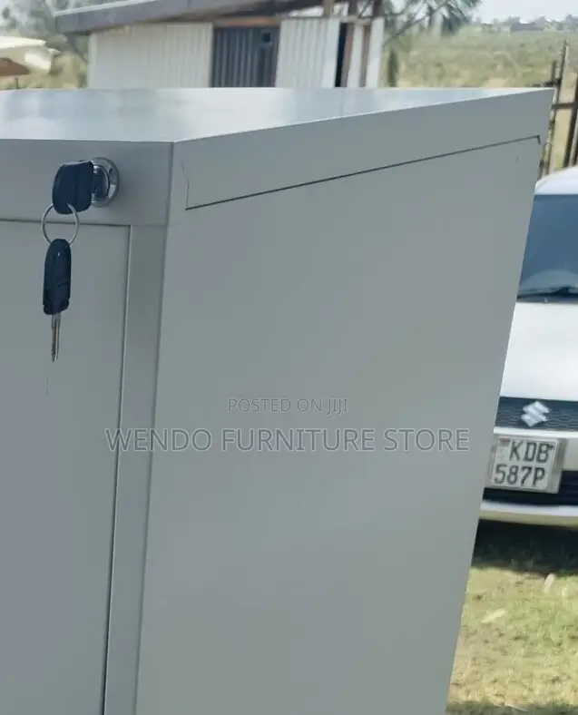 Office Cabinet; Four Lockers Gray Executive Home Office Files Cabinet