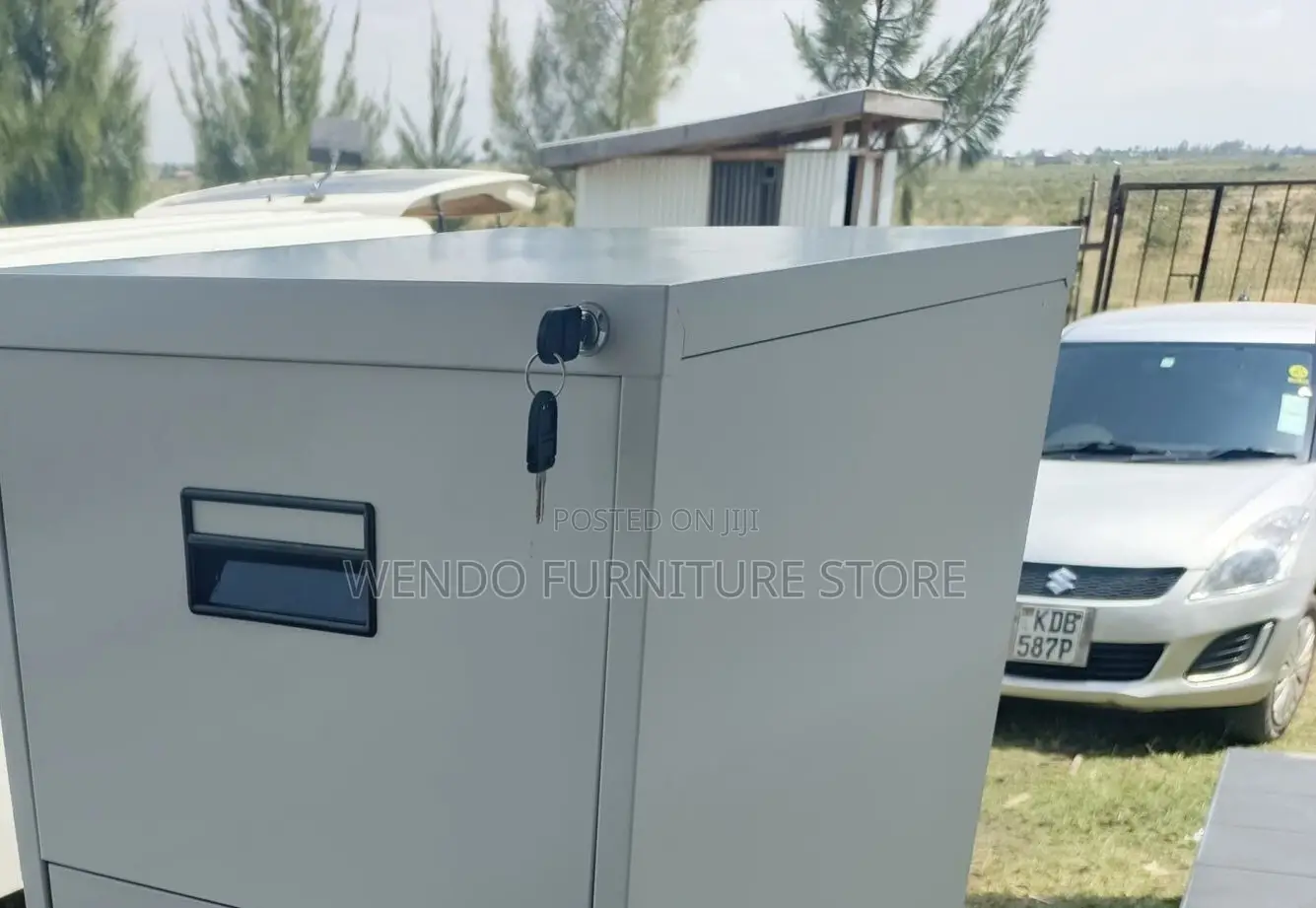 Office Cabinet; Four Lockers Gray Executive Home Office Files Cabinet