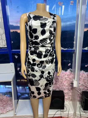 Maggy London Black and White Floral Sheath