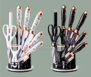 Marble Kitchen Knife Set Stainless Steel Knives