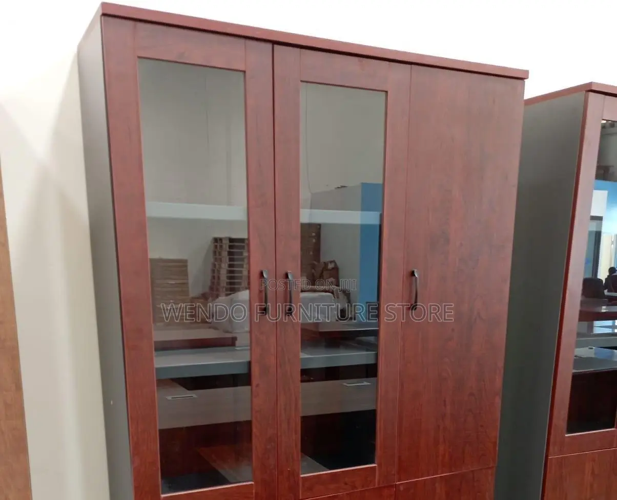 Office Cabinet; Wooden Cabinet With Three Lockable Doors