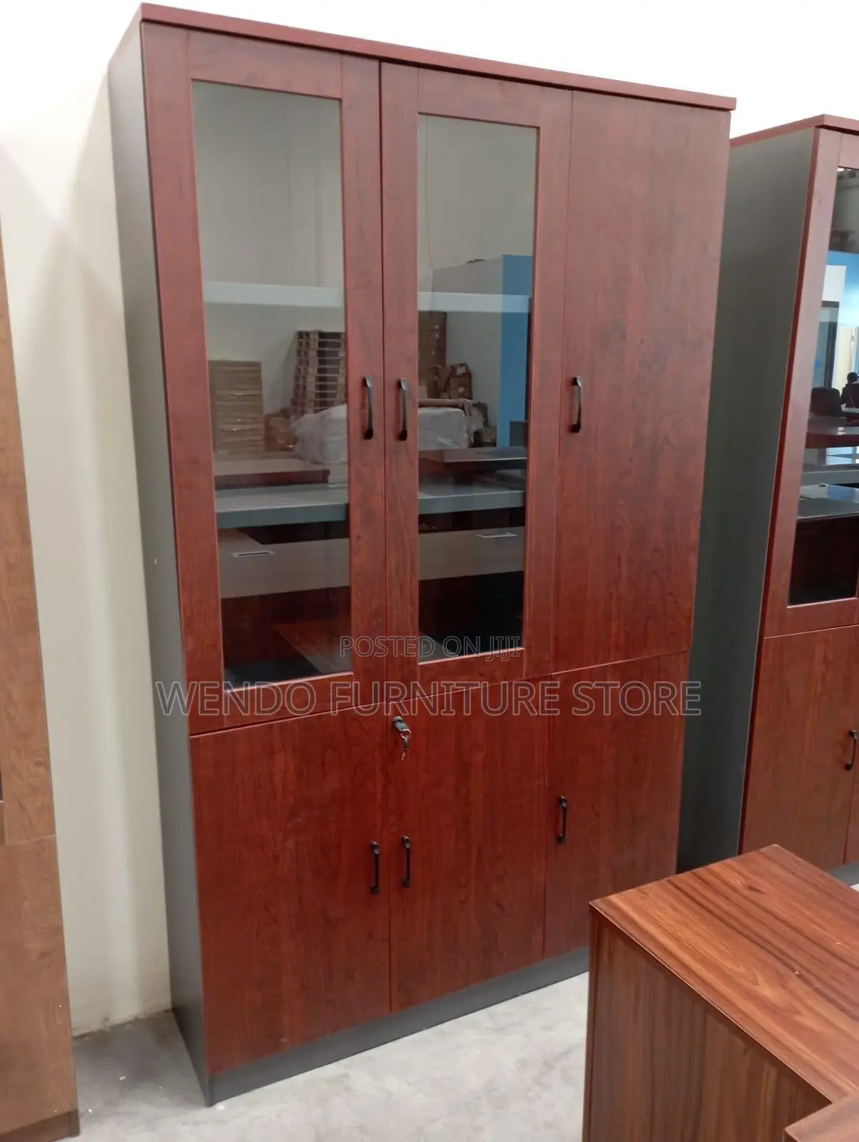 Office Cabinet; Wooden Cabinet With Three Lockable Doors