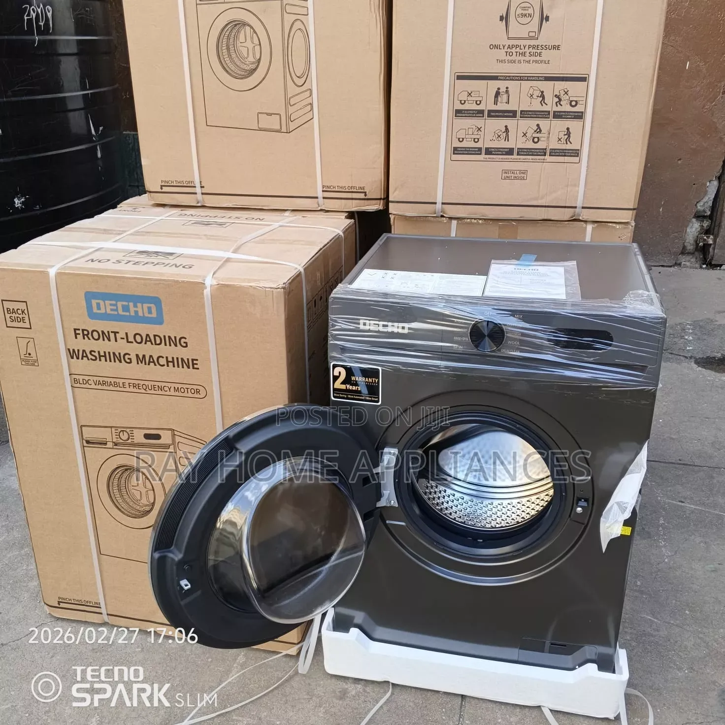 8kgs Wash Spin Front Load Decho Washing Machine