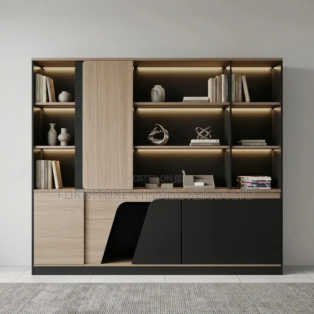 Imported Two-Tone Executive Office Cupboard