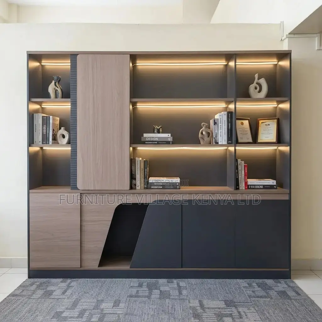 Imported Two-Tone Executive Office Cupboard