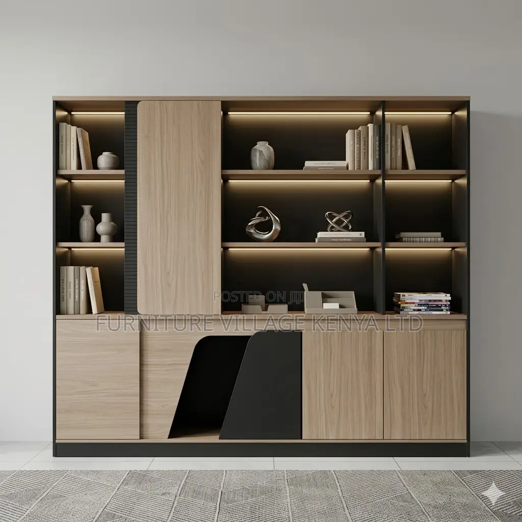 Imported Two-Tone Executive Office Cupboard