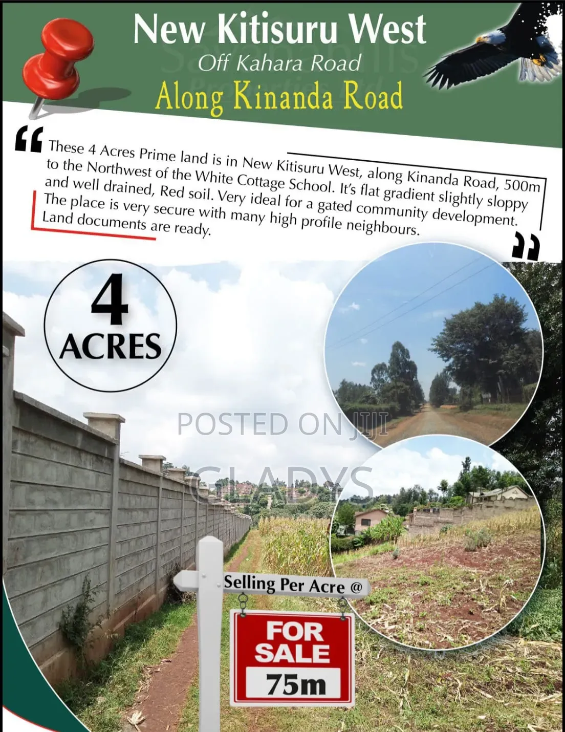 4acres of Land in Kitisuru West Along Kinanda Road