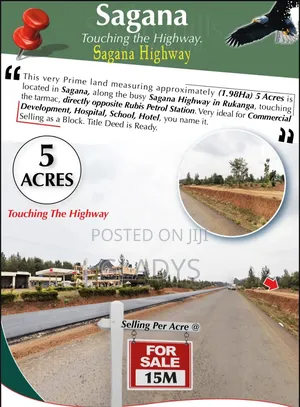 Sagana 5acres of Land Along the Highway