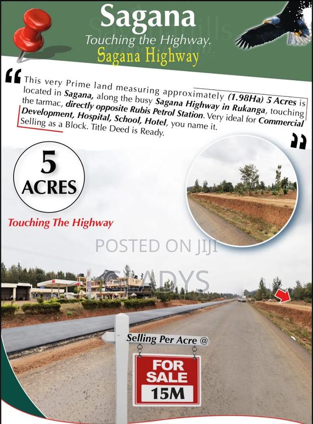 Sagana 5acres of Land Along the Highway