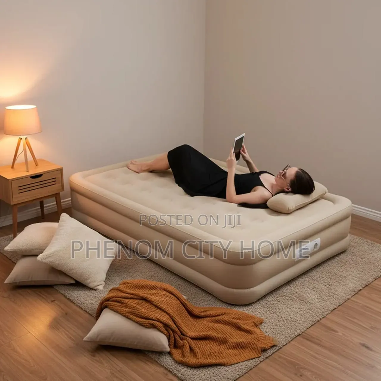 Inflatable Bed With Inflatable Pillows