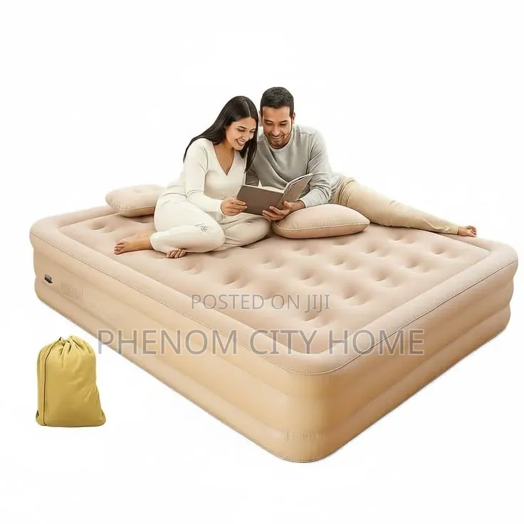 Inflatable Bed With Inflatable Pillows