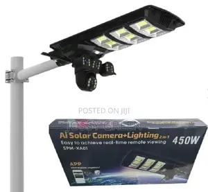V380 450w Tripple Wifi or 4g CCTV 2in One Solar Lighting +Tripple Lens