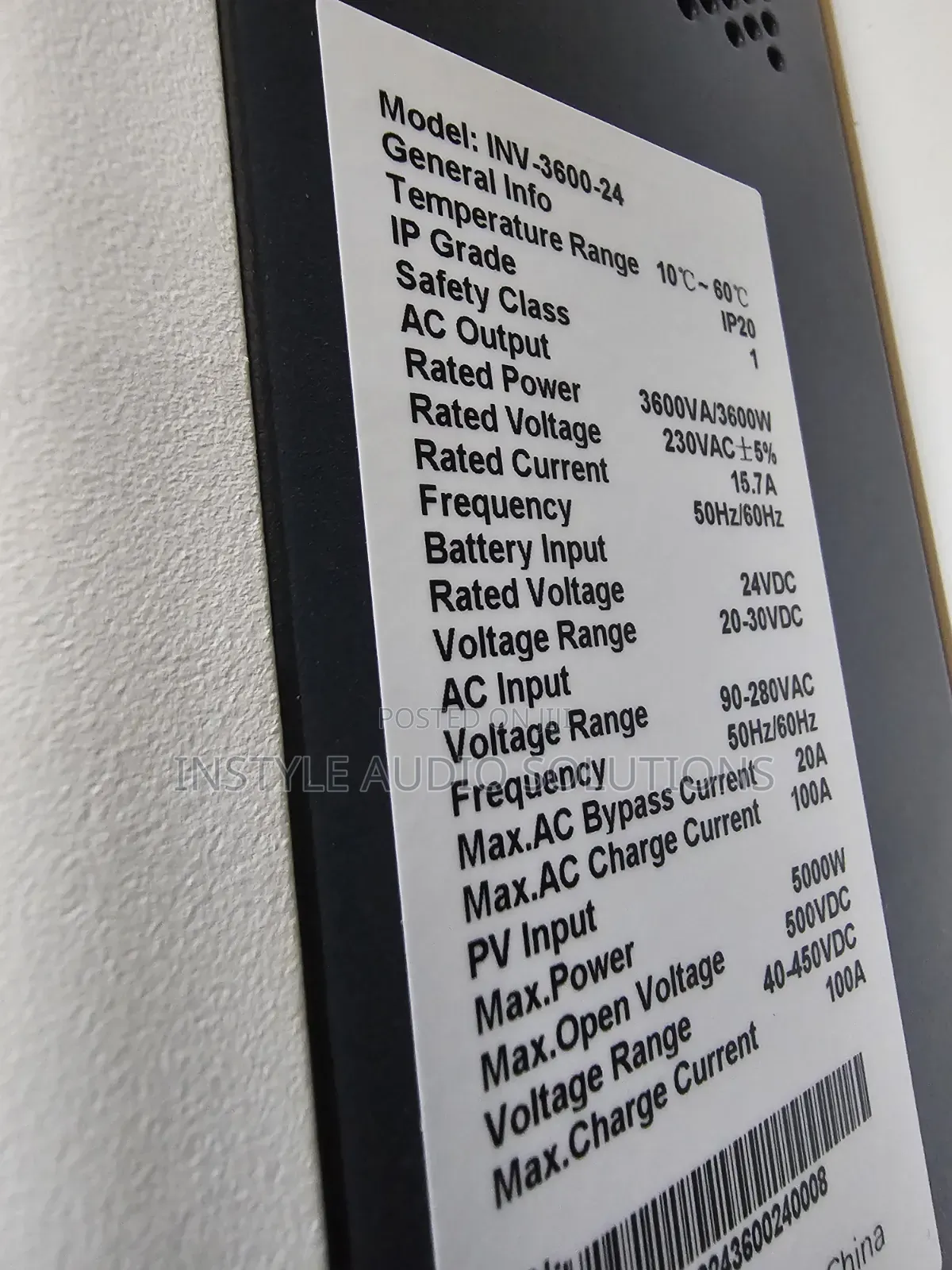Redsun 3.6kva - 24v Hybrid 60a MPPT Controller Inbuilt Inverter 500vdc