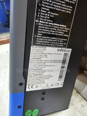 3.6kva Infinisolar Hybrid Inverter 60a MPPT Inbuilt Controller 400vdc