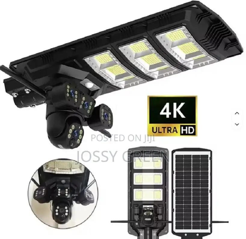 Solar Street Light Camera 450watts +3camera View V380 Outdoor Weather
