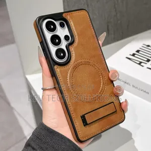 Magnetic Faux Leather Samsung S26 Ultra Phone Case With Stand